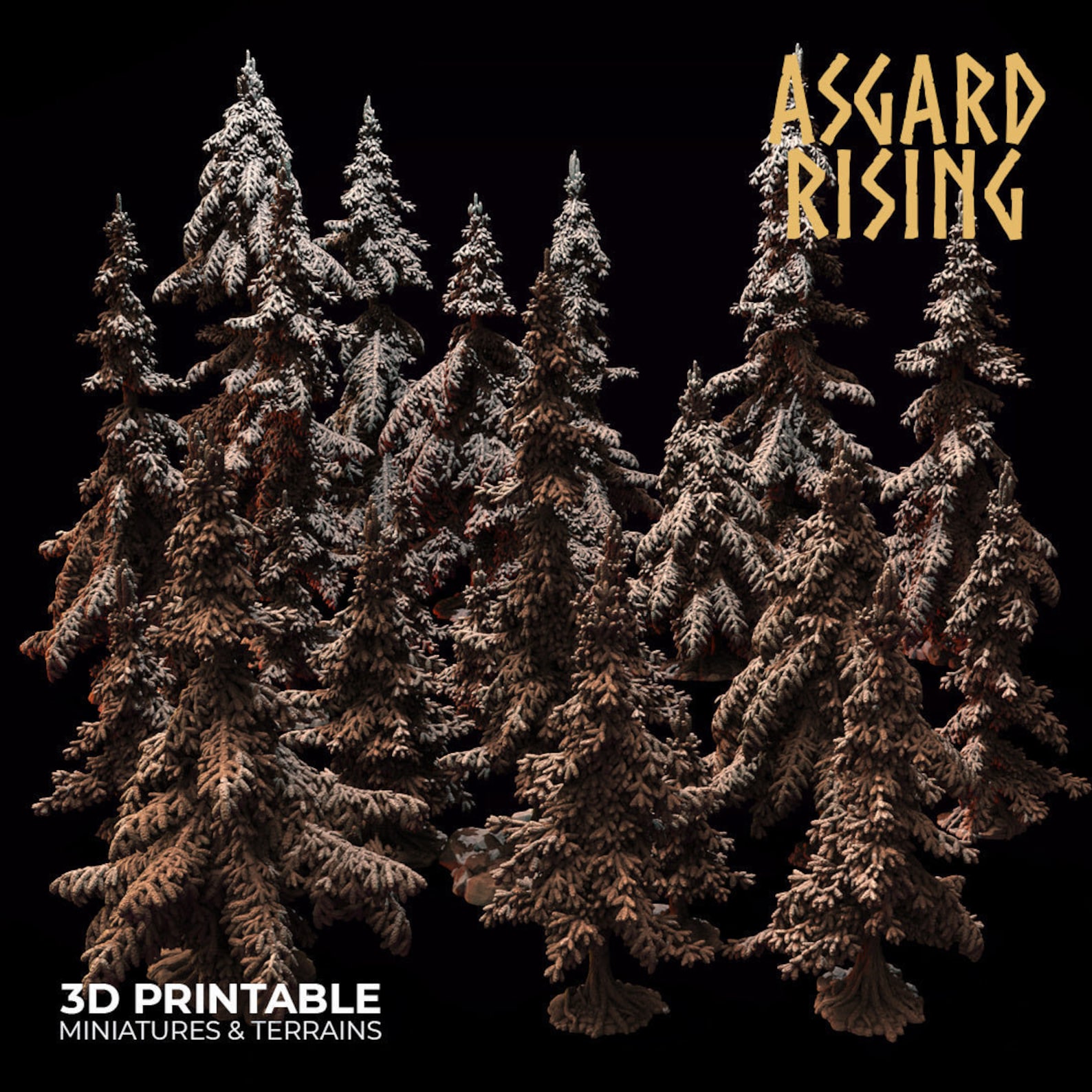 Conifers Spruce Modular Forest Set - Asgard Rising Miniatures ...
