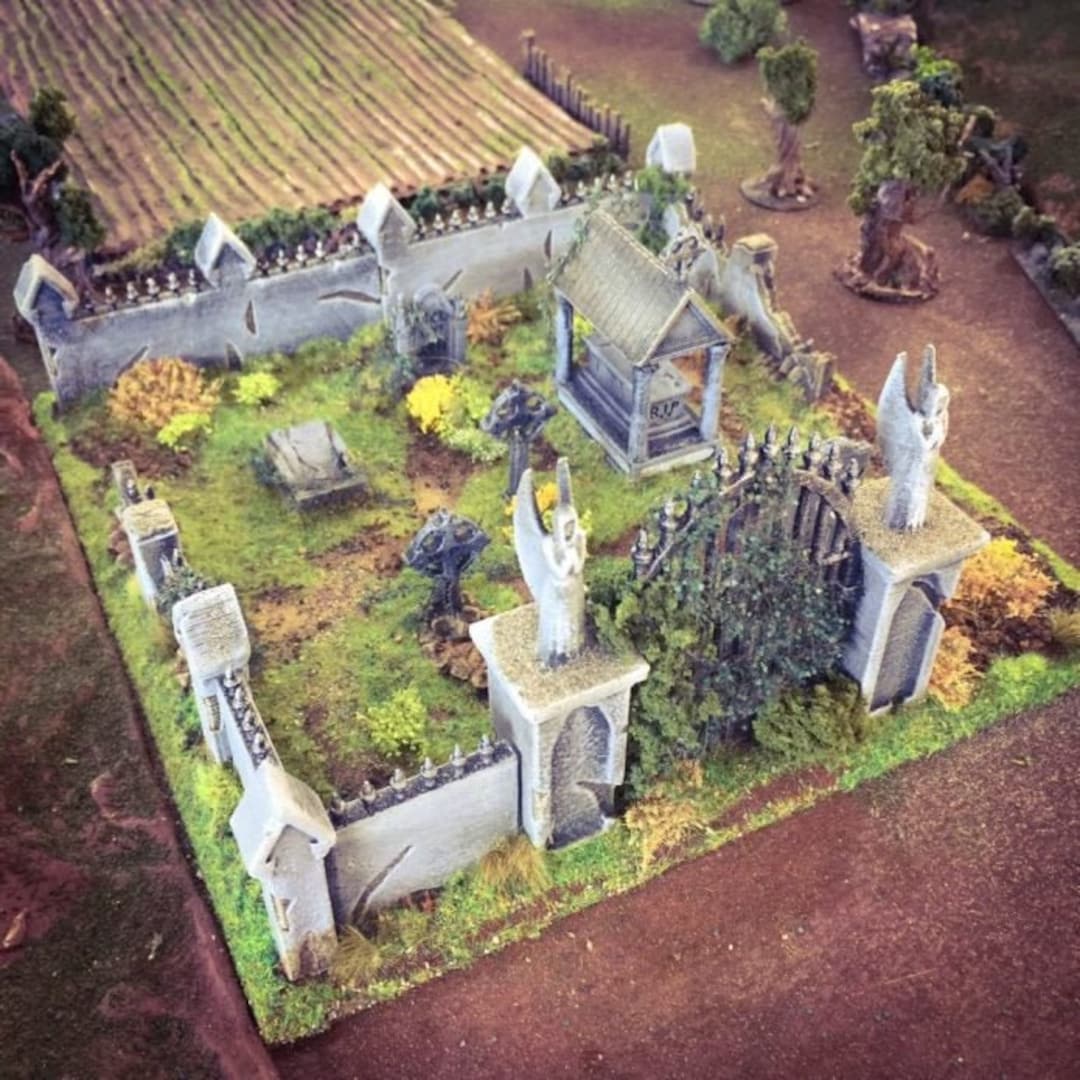 Winterdale Cemetery 28mm 32mm Wargaming Terrain , Graveyard Etsy