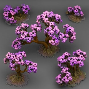 Bonsai Cherry Trees - Fantastic Plants and Rocks Vol. 3 - Print Your Monsters - Wargaming D&D DnD