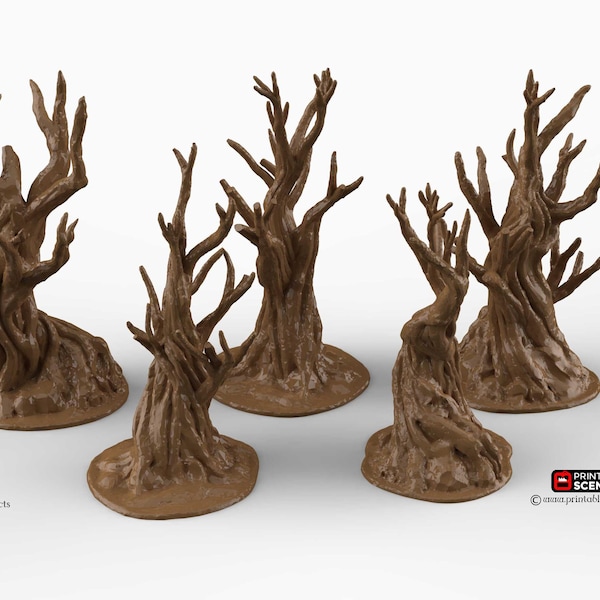 Gnarly Trees - Winterdale 15 mm 28 mm 32 mm Wargaming Terrain D&D, DnD
