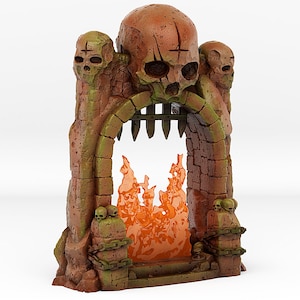 Dungeon Entrance Portal With Its Burning Effect - Print Your Monsters - Wargaming D&D DnD