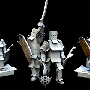 Juego de caballeros de cartón - De hierro y acero - Mini Monster Mayhem Wargaming D&D DnD