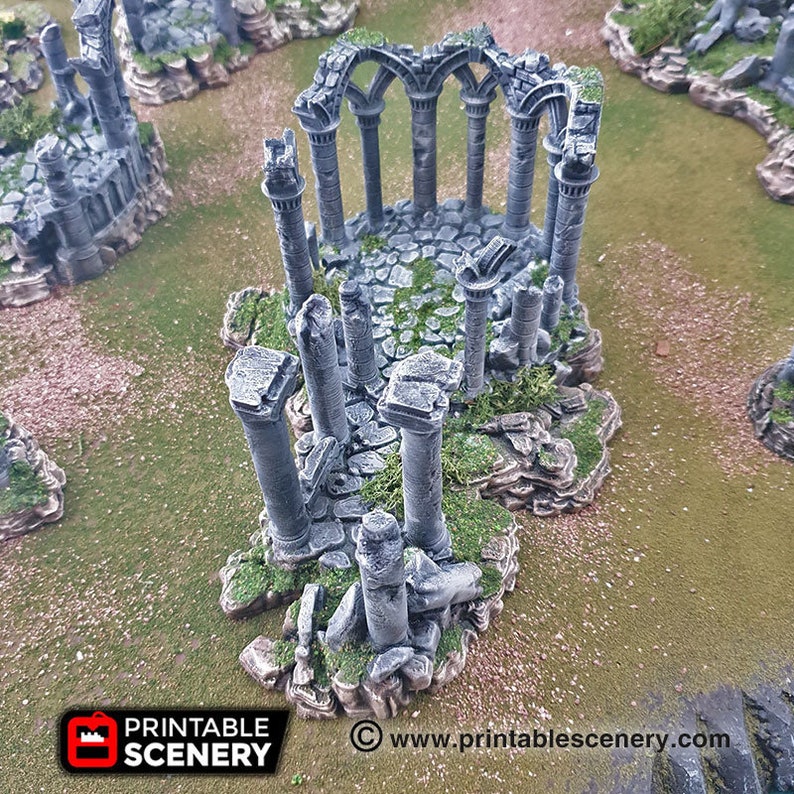 Clorehaven Ancient Ruins 15mm 28mm 32mm Goblin Grotto Wargaming Terrain Scatter image 4