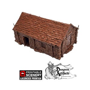 Old Stone Barn - 15mm 28mm 32mm Time Warp Wargaming Terrain Scatter D&D, DnD