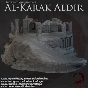 The Ruined Watchtower of Al-Karak Aldir - Necropolis - Dark Realms Terrain Wargaming D&D DnD