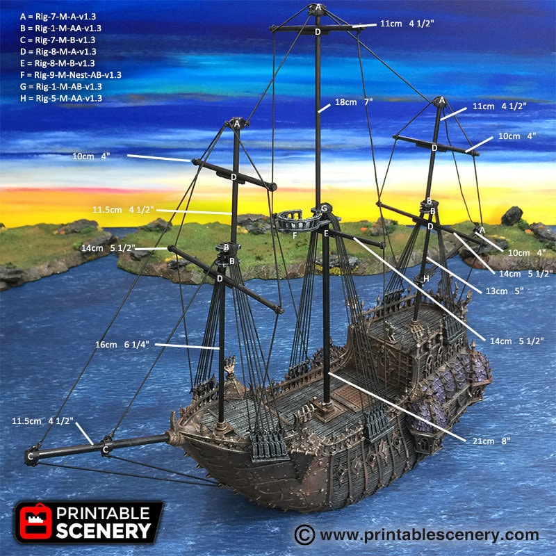 The Lost Islands - the Black Ship - 28mm Wargaming Terrain