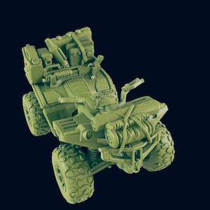 ATV Quad - Beyond the Badlands - EC3D - Wasteland Terrain Wargaming D&D DnD 15mm 20mm 25mm 28mm 32mm 40mm 54mm 75mm