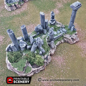 Clorehaven Ancient Ruins 15mm 28mm 32mm Goblin Grotto Wargaming Terrain Scatter image 5