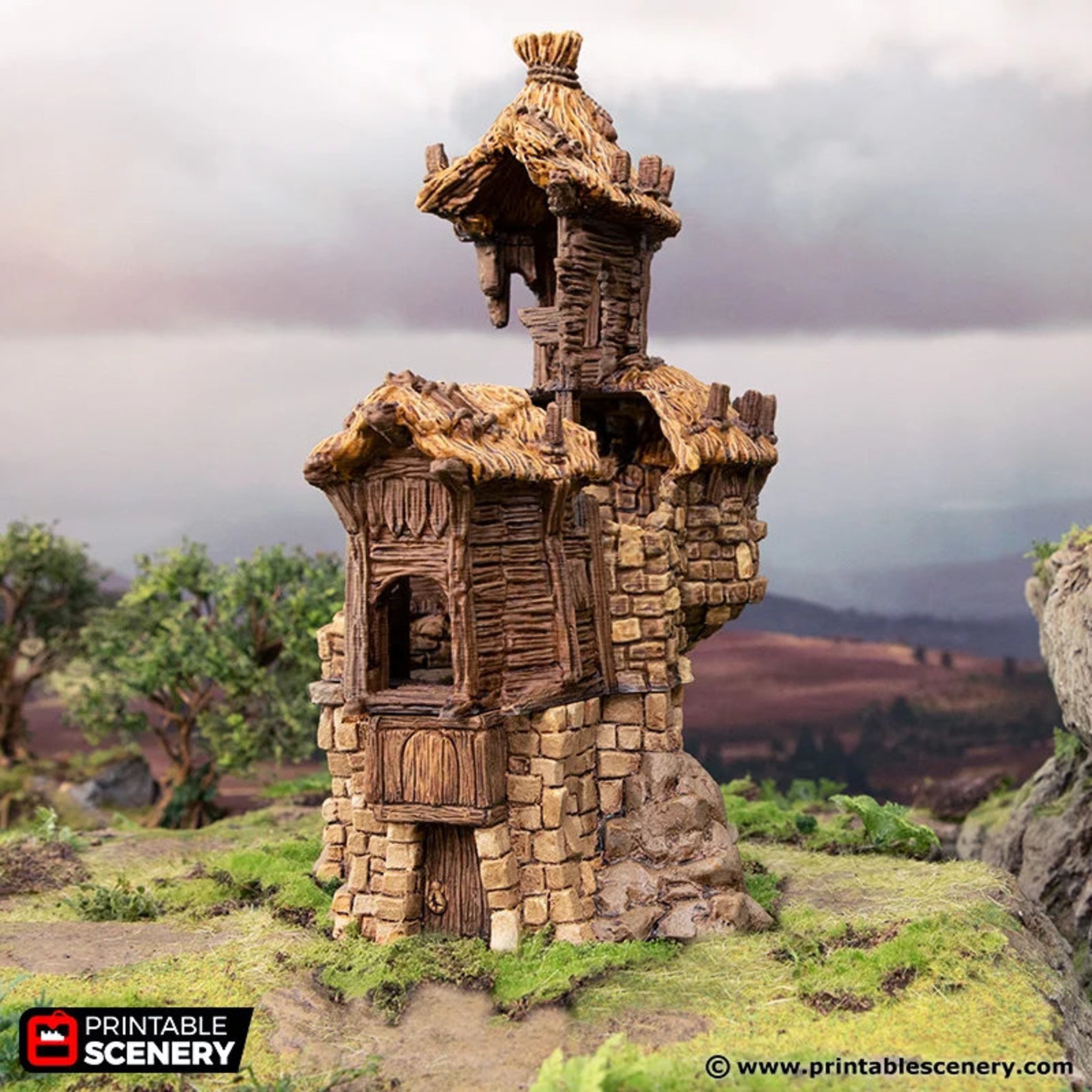 Ruined Barracks Hagglethorn Hollow Printable Scenery 15mm | Etsy