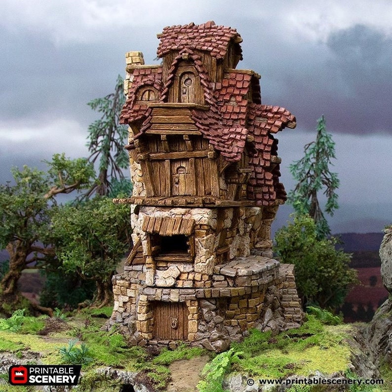 The Hunters Lodge Hagglethorn Hollow Printable Scenery 15mm | Etsy