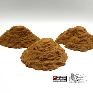 Modular Hills - Brave New Worlds - Druckbare Landschaft Ödwelt Gaslands New Eden Terrain Scatter D&D DnD