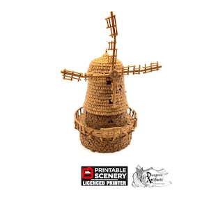 Haunted Windmill - Shadowfey Wilds 15mm 20mm 28mm 32mm 37mm Wargaming Terrain D&D DnD