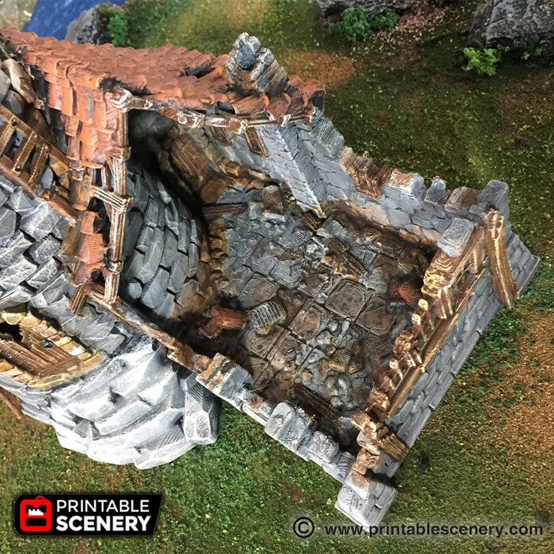 Pirates 15mm 28mm 32mm Wargaming Terrain D/&D 40k SW Legion Ruined Lighthouse DnD Pathfinder Warhammer The Lost Islands