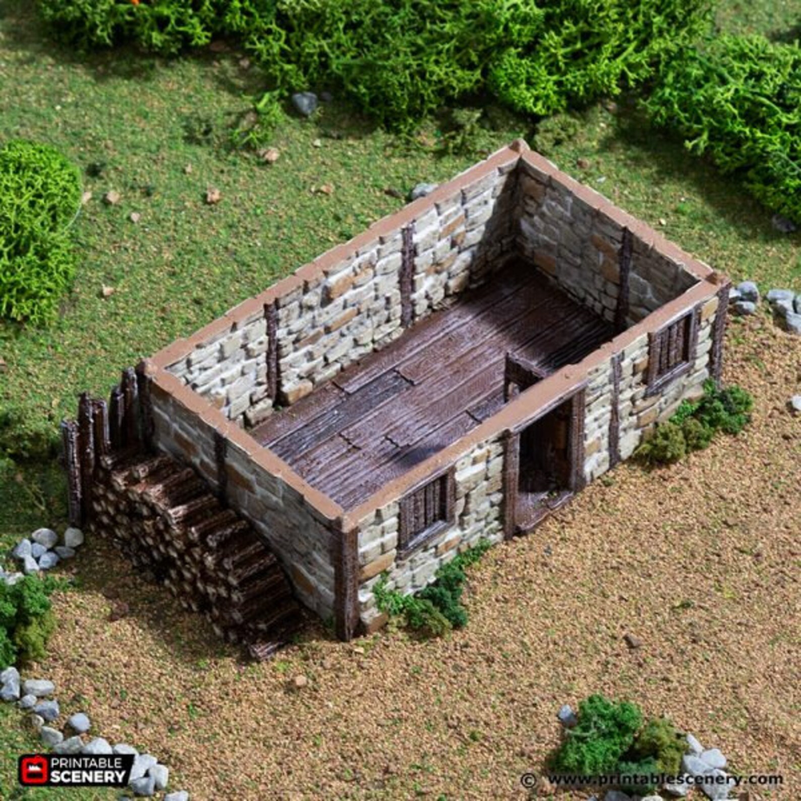 Norman Stone Barn King and Country Printable Scenery - Etsy