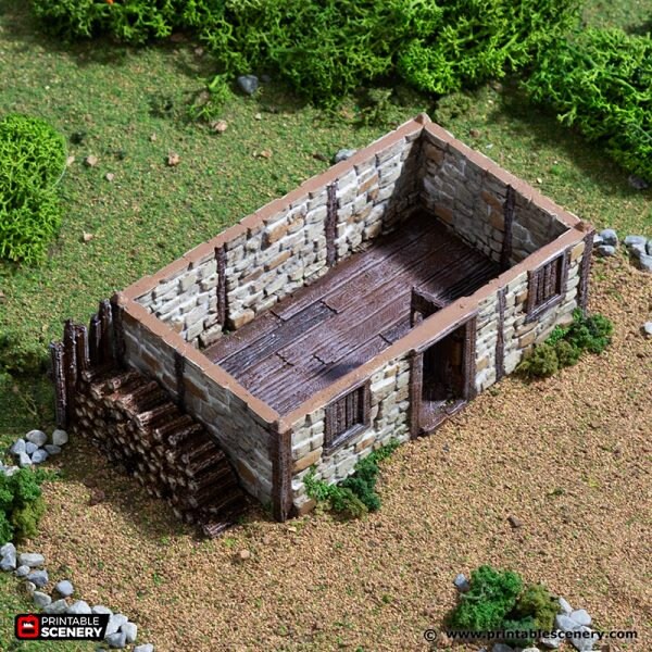 Norman Stone Barn King and Country Printable Scenery - Etsy