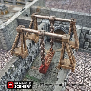Swinging Log Trap - 28mm Clorehaven and the Goblin Grotto Wargaming Terrain Scatter D&D DnD Pathfinder