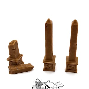 Egyptian Obelisks - 15mm 28mm 32mm 42mm Empire of Scorching Sands Wargaming Terrain D&D DnD