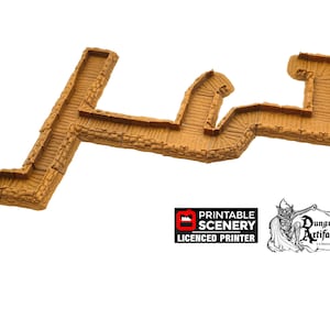 Trenches - Rampage Gothic - Printable Scenery WWI WWII Terrain D&D DnD