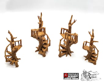 Stair Walkways - Hagglethorn Hollow - Printable Scenery Terrain Wargaming D&D DnD