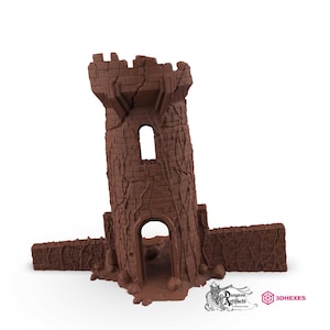 Ruined Swamp Tower - 3DHexes Wargaming Terrain D&D DnD