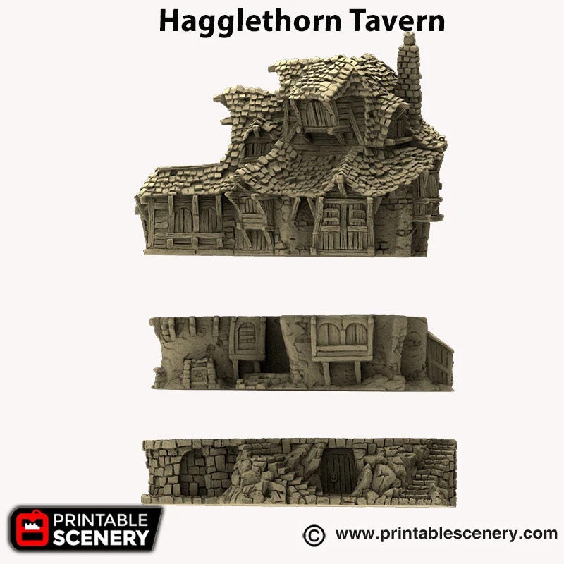 Hagglethorn Tavern Hagglethorn Hollow Printable Scenery 15mm - Etsy