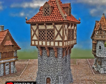 Port Winterdale Watchtower - Shadowfey Wilds 15mm 28mm 32mm Wargaming Terrain D&D, DnD Pathfinder SW Legion