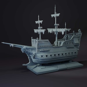 Pirate Ship - Pirates vs Sailors Nightmare at Sea - Tabletop Terrain - Terrain Wargaming D&D DnD