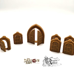 Dungeon Door Set - 28mm 32mm Dragon's Rest Wargaming Terrain Scatter D&D DnD