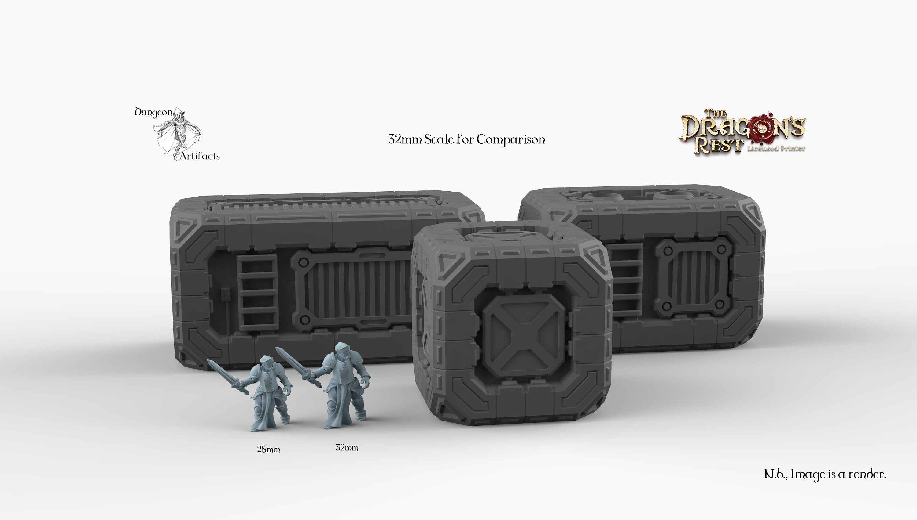 Pathfinder Container Sci-fi Scatter Containers - 15mm 28mm 32mm Dragon's Rest Wargaming ...
