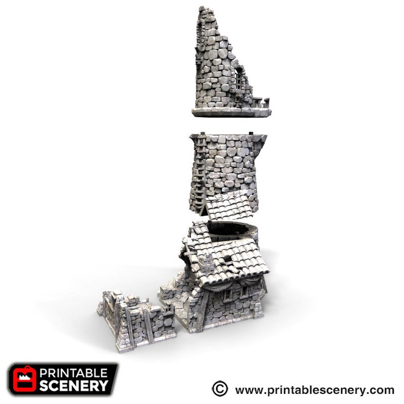 Pirates 15mm 28mm 32mm Wargaming Terrain D/&D 40k SW Legion Ruined Lighthouse DnD Pathfinder Warhammer The Lost Islands