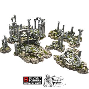 Rovine antiche - Clorehaven e la grotta dei goblin - Scenario stampabile - Terreno per wargame Scatter D&D, DnD