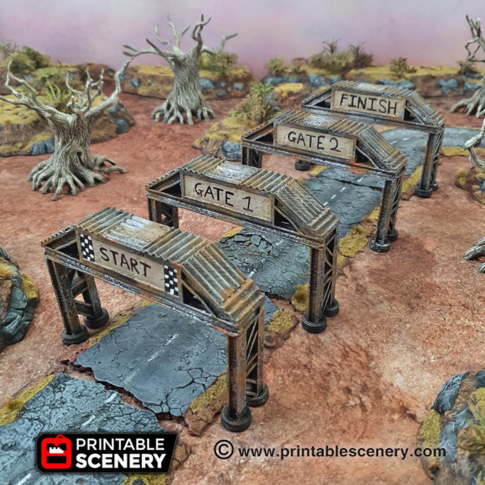 Checkpoint Racing Sign - 15mm 28mm 20mm 32mm Brave New Worlds ...
