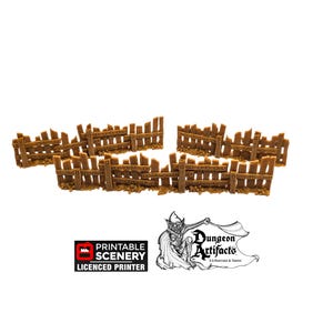 Ye Old Fence - The Lost Islands - Printable Scenery Wargaming Terrain D&D, DnD