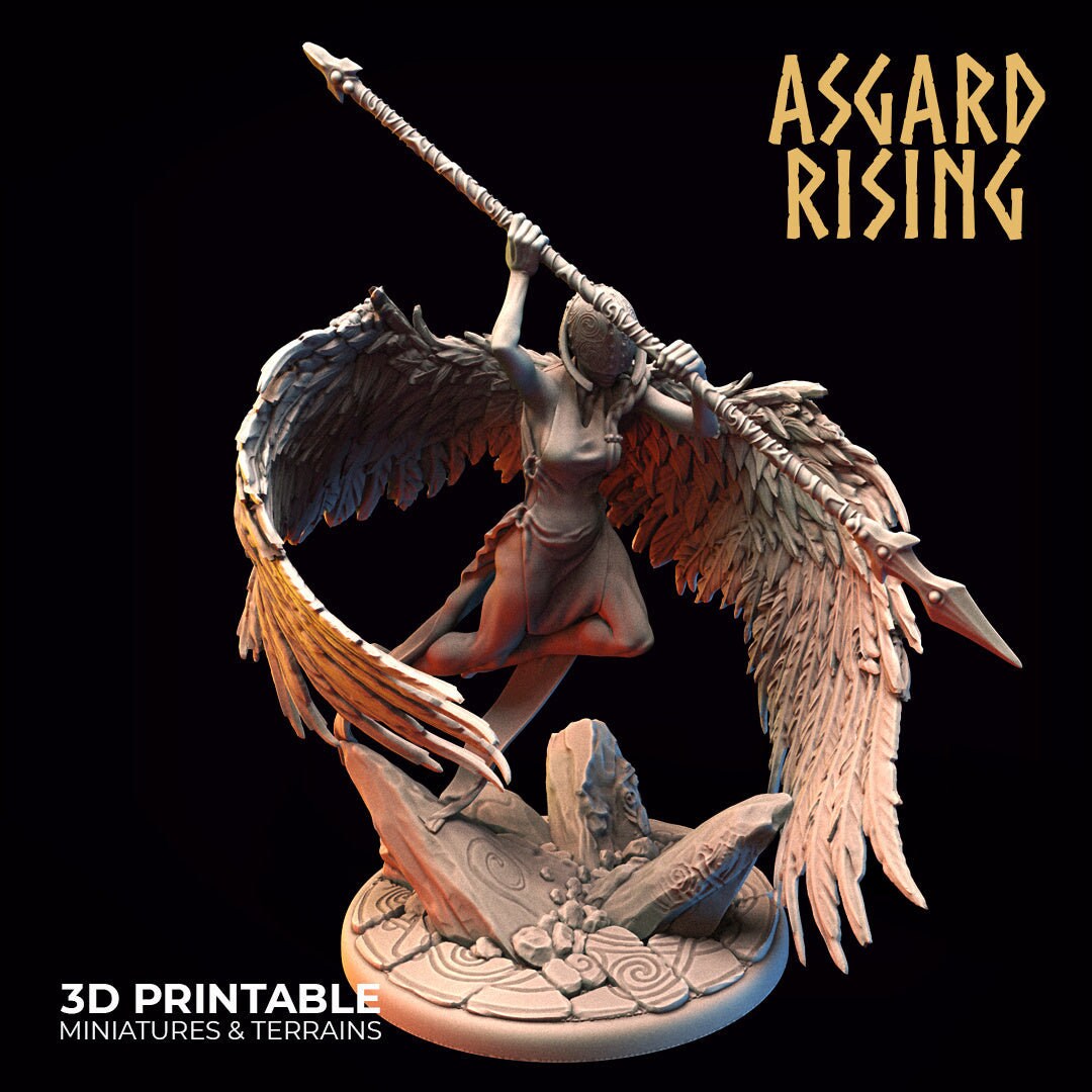 Valkyrie With Spear - Geirahod - Asgard Rising Miniatures