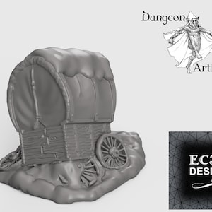Broken Wagon - 15mm 28mm 32mm Wilds of Wintertide Wargaming Terrain