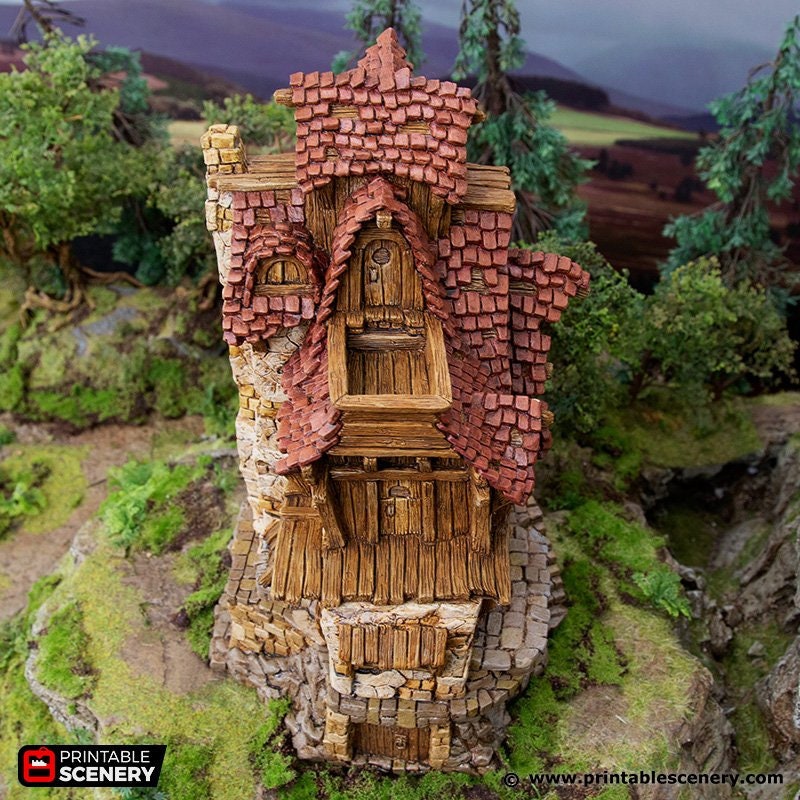The Hunters Lodge Hagglethorn Hollow Printable Scenery 15mm | Etsy