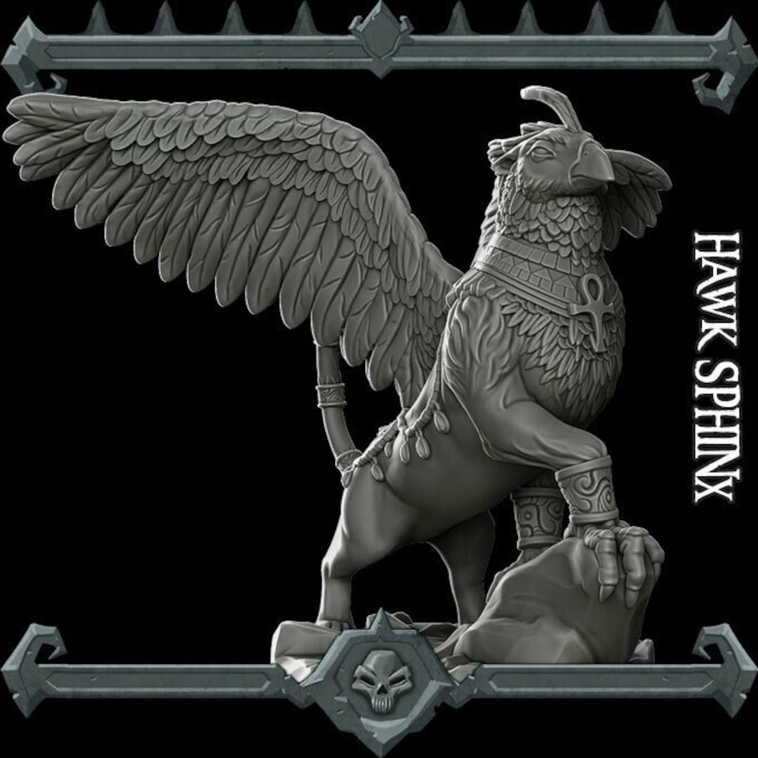 Hawk Sphinx - Wargaming Miniatures Monster Rocket Pig Games - Etsy