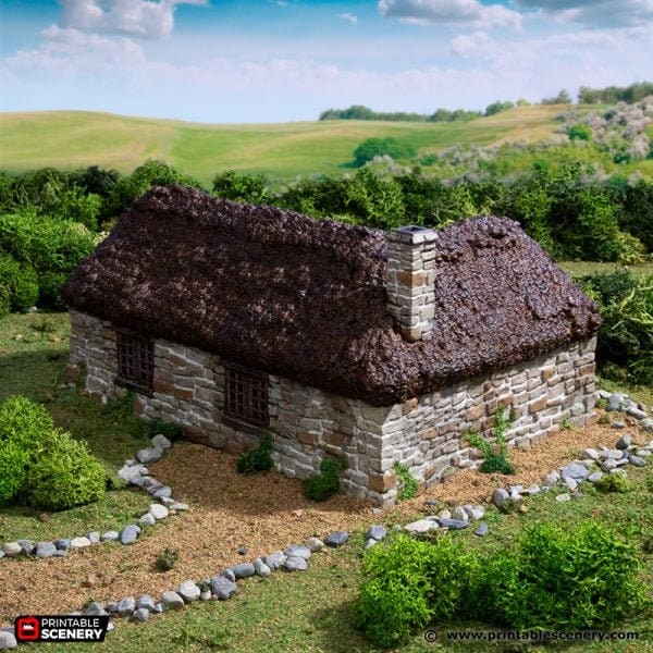 Highland Stone Barn King and Country Printable Scenery - Etsy