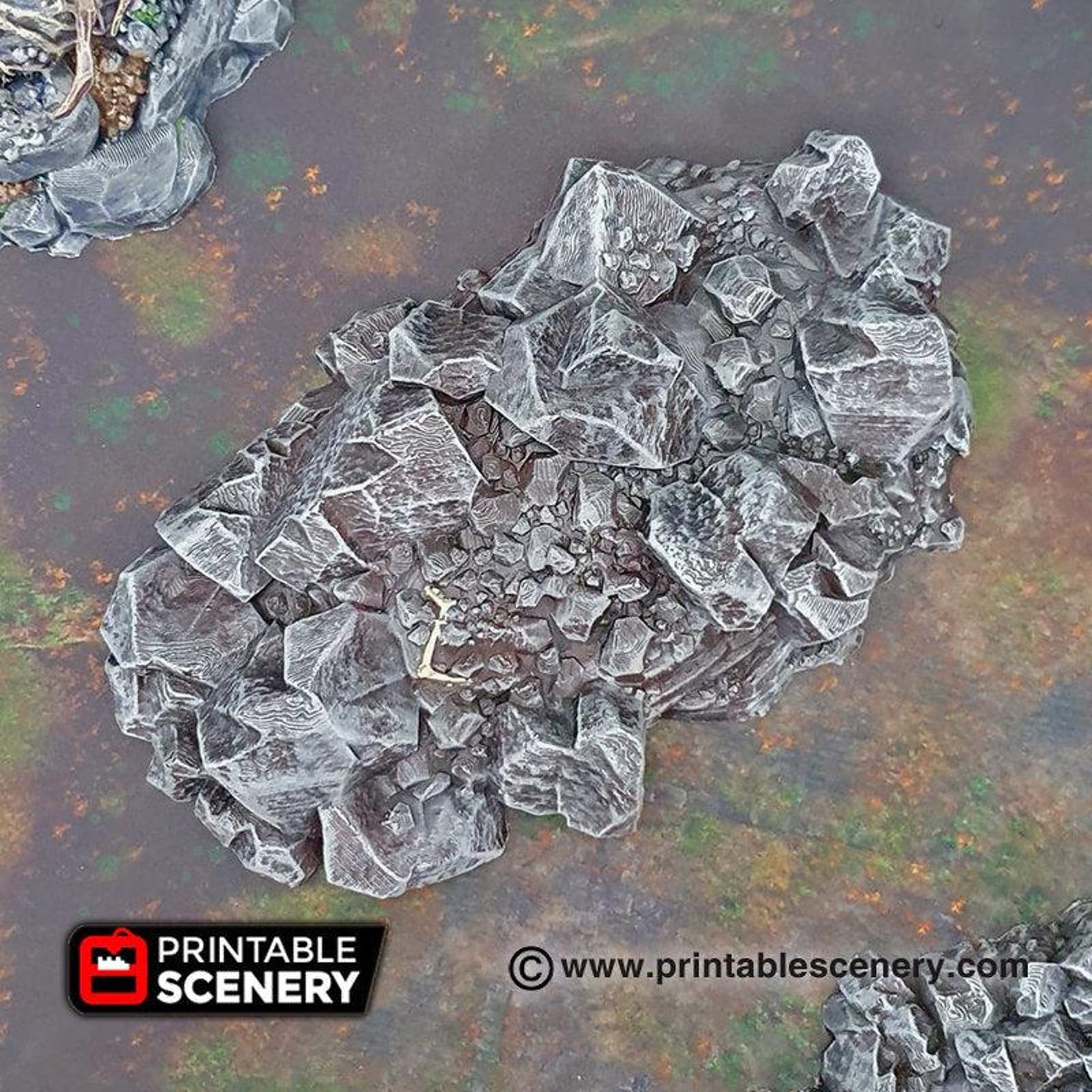 Jagged Rocks Scatter - Chunky Rocks - 15mm 28mm 32mm 40mm - Printable ...