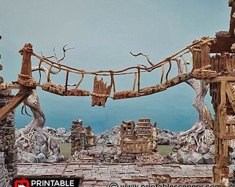 Rope Bridge - Shadowfey - Printable Scenery Terrain Wargaming D&D DnD