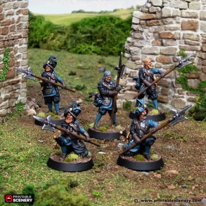 Kings Guard and Freeguild Halberdiers - King and Country - Printable Scenery Wargaming D&D DnD 28mm 32mm 40mm 54mm