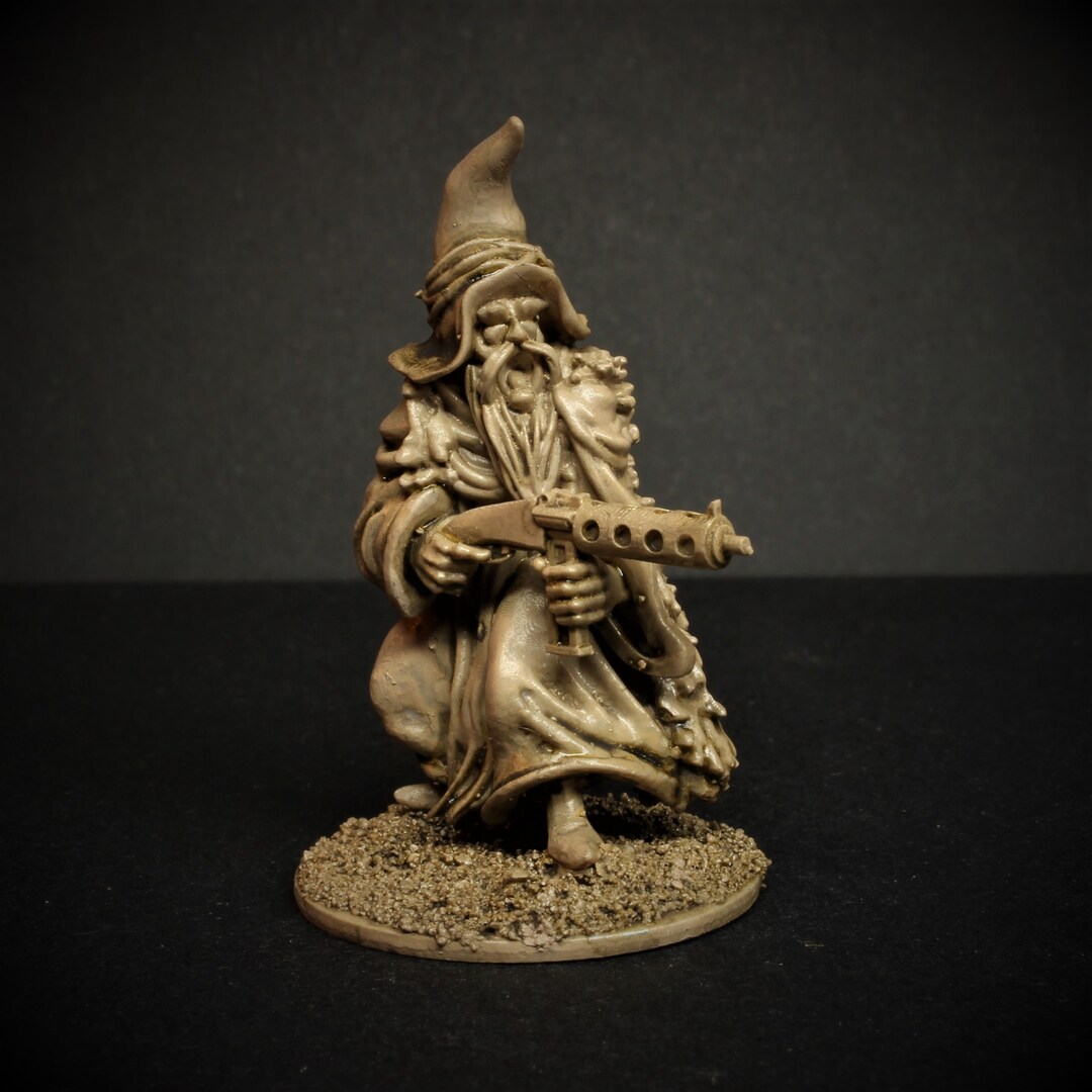 Wizard With SMG Knucklebones Miniatures Wargaming D&D Dnd Etsy