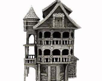 City Tenement - Cities of Ramshackle and Ruin - Printable Scenery - Terrain, Wargaming, D&D, DnD