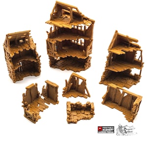 Ruined Quarter - Shadowfey Wilds - Printable Scenery Wargaming Terrain D&D, DnD