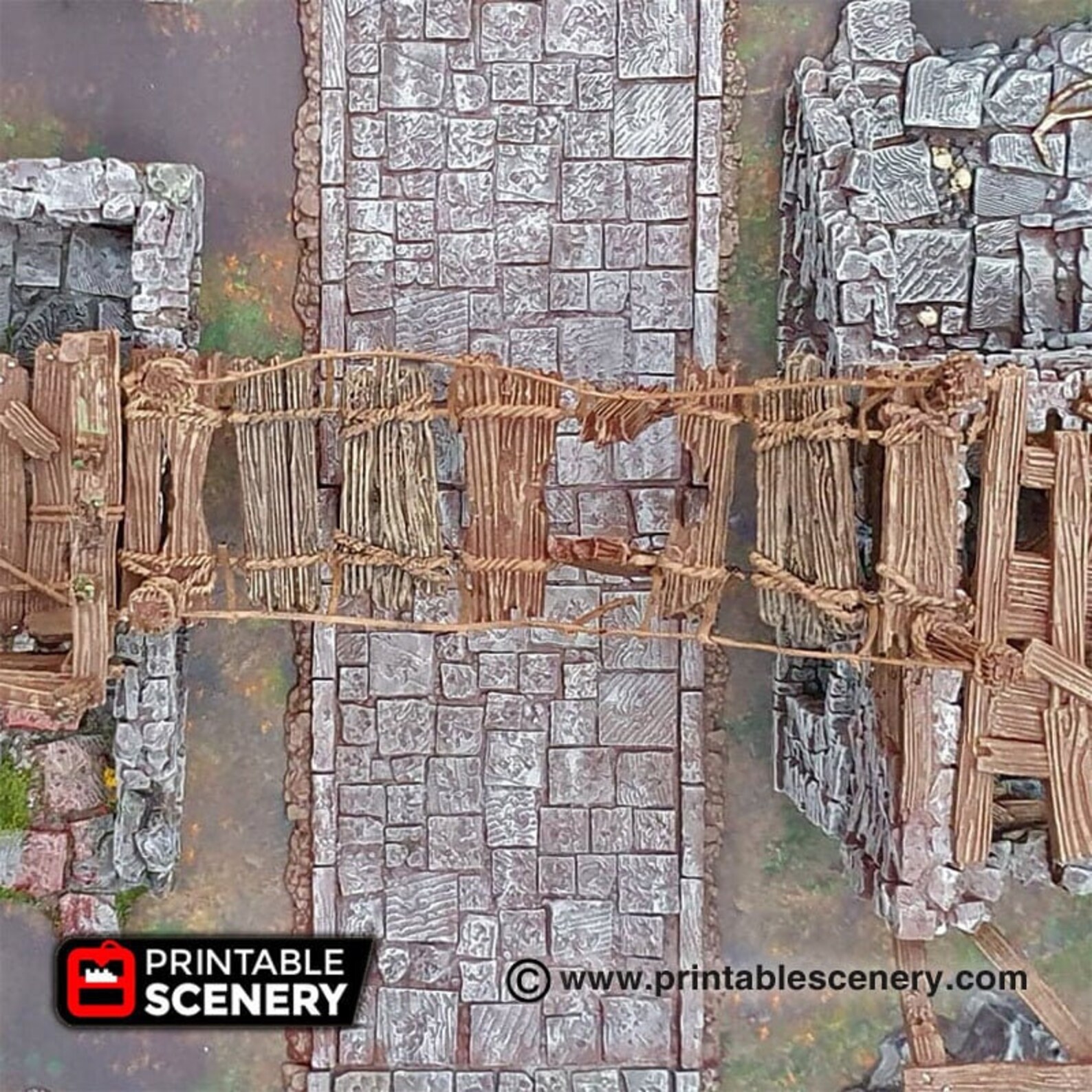 Classic Ropes Dnd Rope Bridge - Shadowfey - Printable Scenery Terrain Wargaming D&D Dnd ...