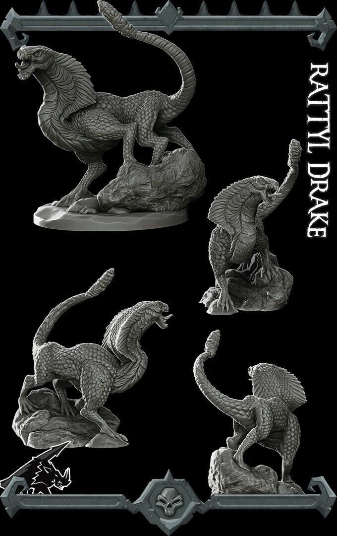 Rattyl Drake - Rattle Wargaming Miniatures Monster Rocket Pig Games ...