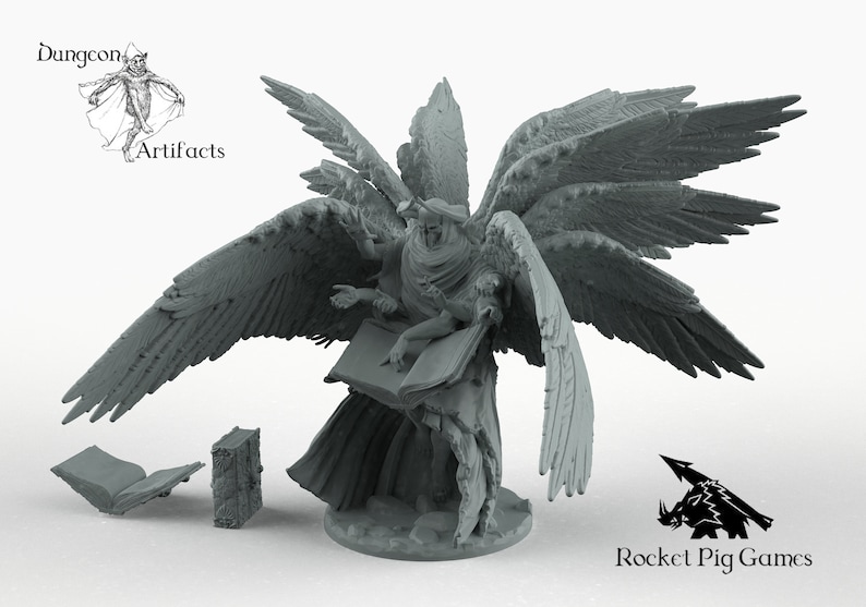 Angel of Death Wargaming Miniatures Monster Rocket Pig Games D&D DnD Pathfinder Cherubim image 2