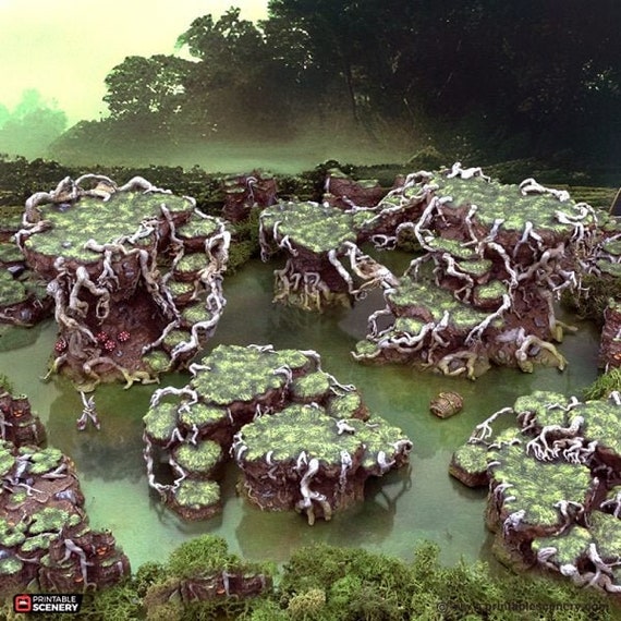 Grassy Gnoll 3D Printed Terrain - Tabletop RPG Scenery For 28mm Miniatures | Printable Scenery Wargame Landscapes - View #5