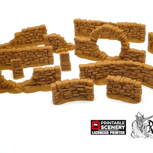 Hagglethorn Stone Walls - Hagglethorn Hollow - Printable Scenery Scatter Terrain D&D DnD