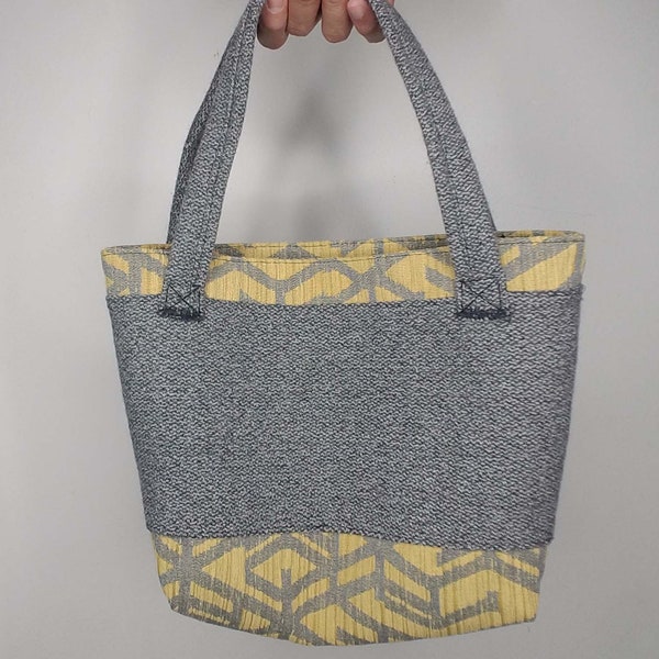 Upcycled Wool Tote Bag | Small Patchwork Tote Bag | Eco-Friendly Reusable Bag